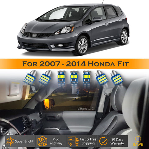 For Honda Fit Interior LED Lights - Dome & Map Lights Package Kit for 2007 - 2014 - White SAWE Lighting
