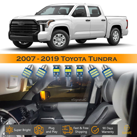 For Toyota Tundra Interior LED Lights - Dome & Map Lights Package Kit for 2007 - 2021 - White SAWE Lighting