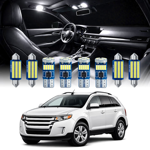 For Ford Edge Interior LED Lights - Dome & Map Light Bulbs Package Kit for 2007 - 2014 - White SAWE Lighting