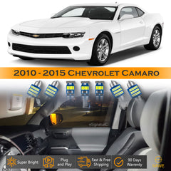 For Chevrolet Camaro Interior LED Lights - Dome & Map Lights Package Kit for 2010 - 2015 - White