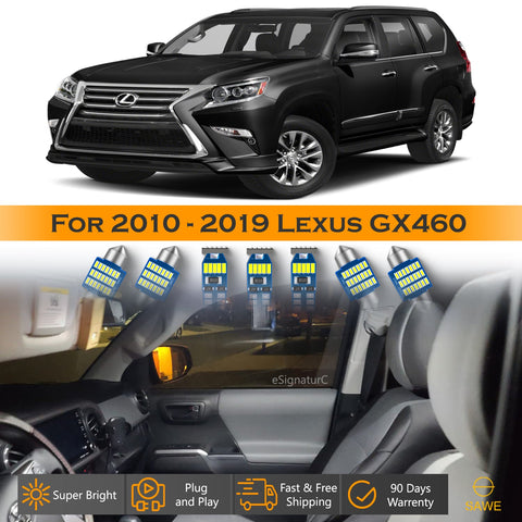 For Lexus GX460 Interior LED Lights - Dome & Map Light Bulbs Package Kit for 2010 - 2019 - White SAWE Lighting