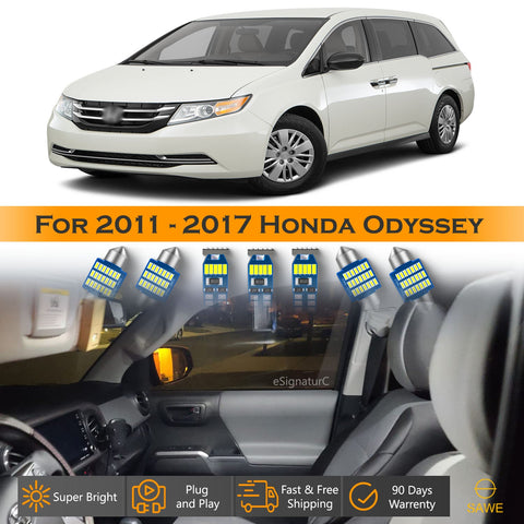 For Honda Odyssey Interior LED Lights - Dome & Map Lights Package Kit for 2011 - 2017 - White SAWE Lighting