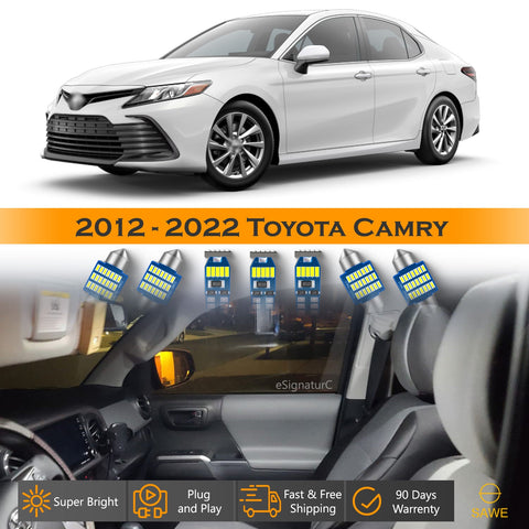 For Toyota Camry Interior LED Lights - Dome & Map Lights Package Kit for 2012 - 2023 - White SAWE Lighting