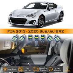 For Subaru BRZ Interior LED Lights - Dome & Map Light Bulbs Package Kit for 2013 - 2020 - White