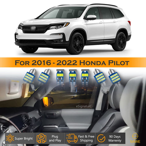 For Honda Pilot Interior LED Lights - Dome & Map Lights Package Kit for 2016 - 2022 - White SAWE Lighting