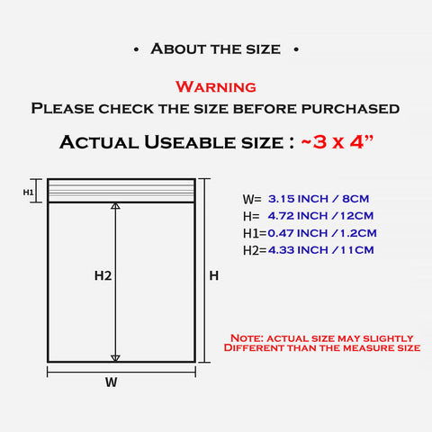 3 x 4" Zip Lock Bags 4 Mil Clear Reclosable Zip Seal Bag Plastic Jewelry Zipper SAWE Lighting