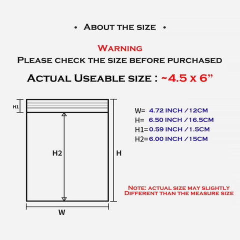 4.5 x 6" Zip Lock Bags 4 Mil Clear Reclosable Zip Seal Bag Plastic Jewelry Zipper SAWE Lighting
