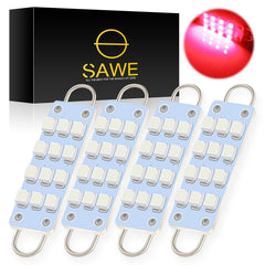SAWE ®  561 563 567 211-2 212-2 LED Bulb Festoon 44mm 12smd Rigid Loop Interior Door Trunk LED Lights - Red