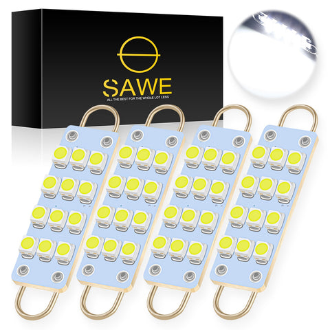 SAWE ®  561 563 567 211-2 212-2 LED Bulb Festoon 44mm 12smd Rigid Loop Interior Door Trunk LED Lights - White SAWE Lighting