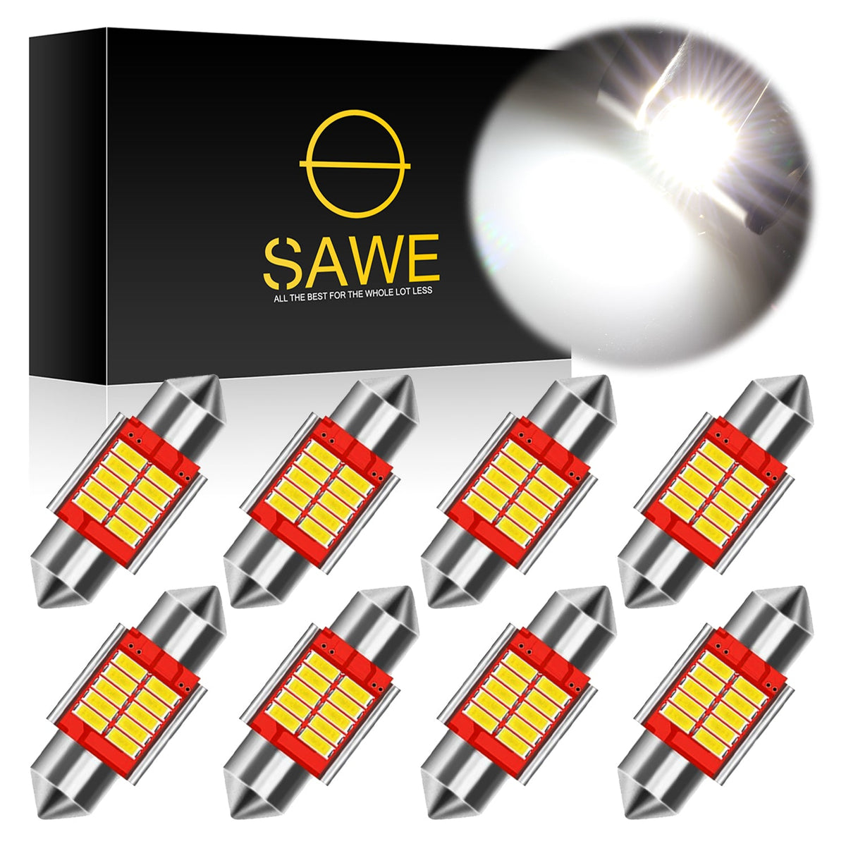 SAWE ® 31MM Festoon DE3175 LED Map Dome Interior Light Bulbs CANBUS - 6000K White SAWE Lighting