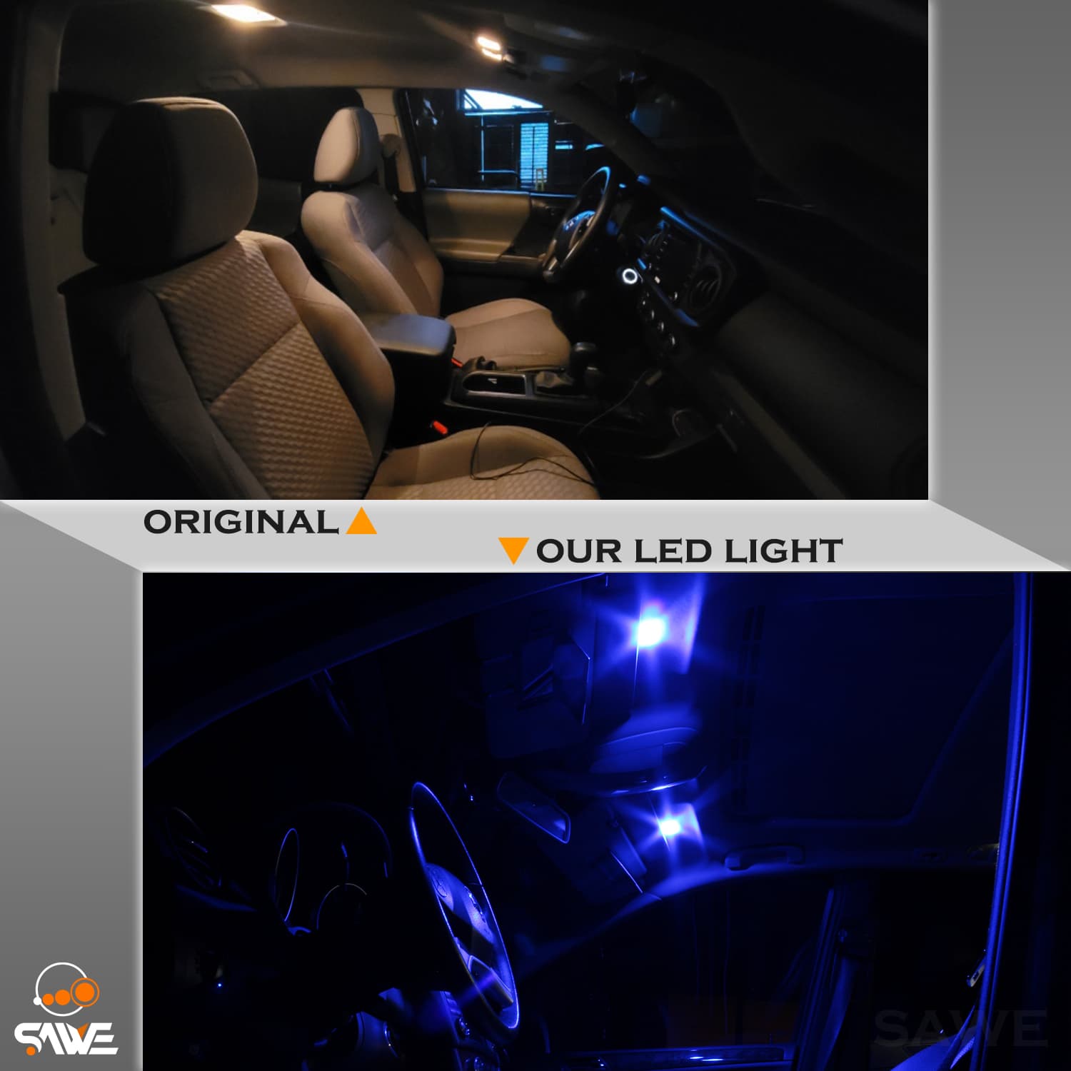SAWE For GMC Yukon Interior LED Lights Bulb Replacement Kit (2007 - 2014) – Dome, Map, Trunk, License Plate – Red | Green | Ice Blue | Pink | Blue Upgrade Kit (14 Bulbs) SAWE Lighting