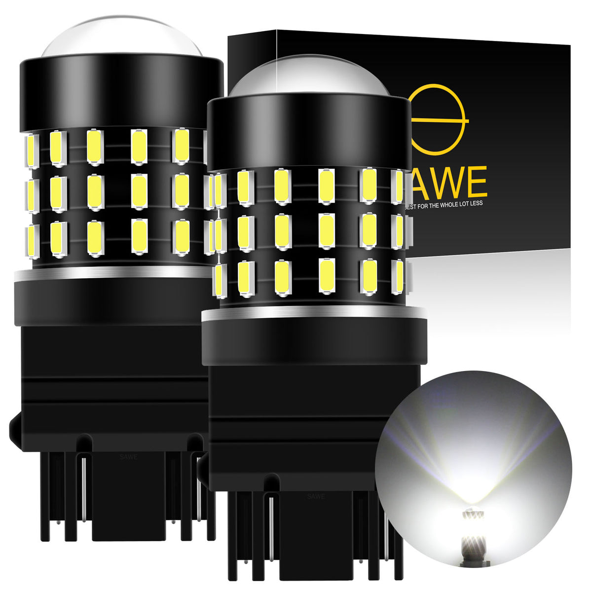 SAWE ® 3156 3157 4157 T25 LED Bulb for Reverse Backup Lights High Mount - 6000K White