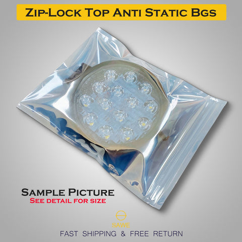 Anti Static Shielding ESD Bags 6 x 8" Inch Zip Lock Resealable for Varieties of Electronic Device 15 x 20cm SAWE Lighting