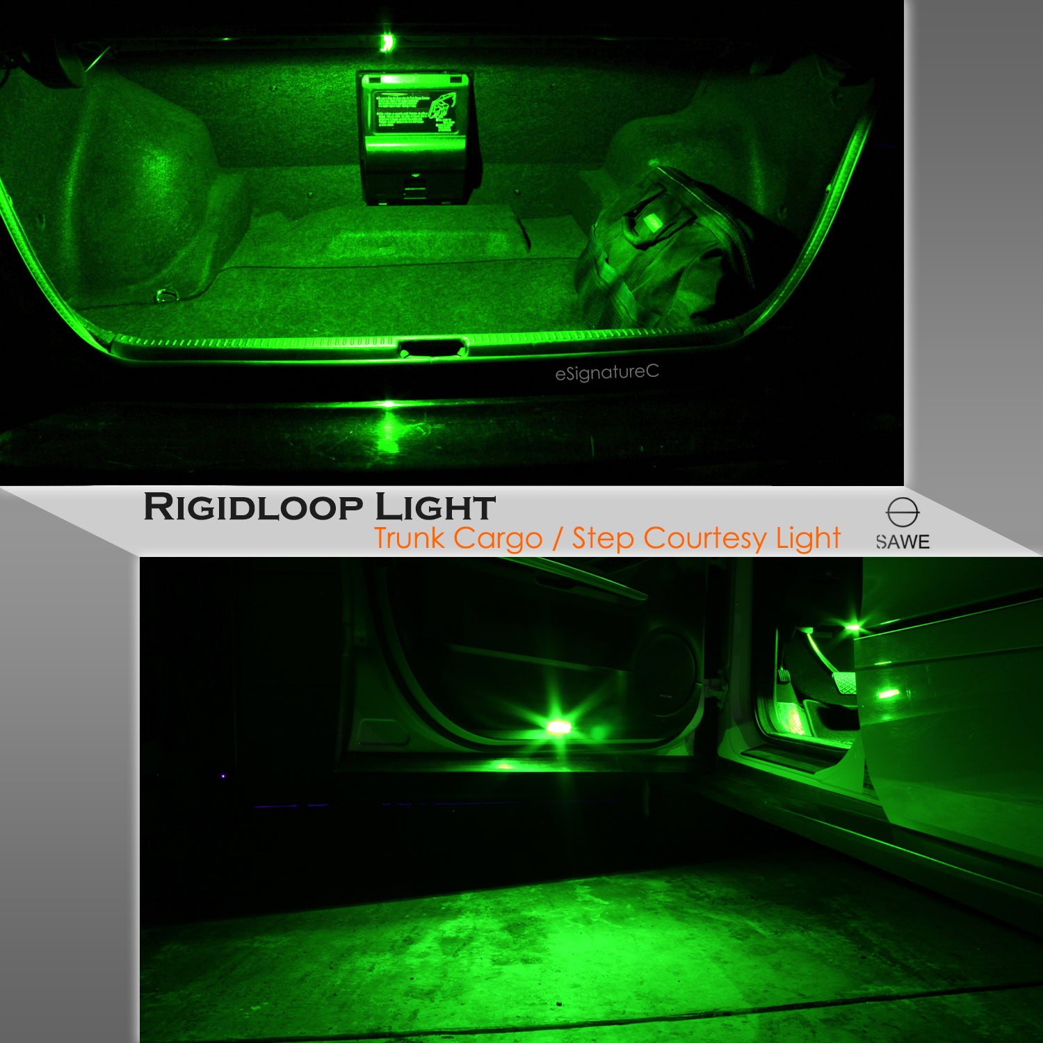 SAWE ®  561 563 567 211-2 212-2 LED Bulb Festoon 44mm 12smd Rigid Loop Interior Door Trunk LED Lights - Green