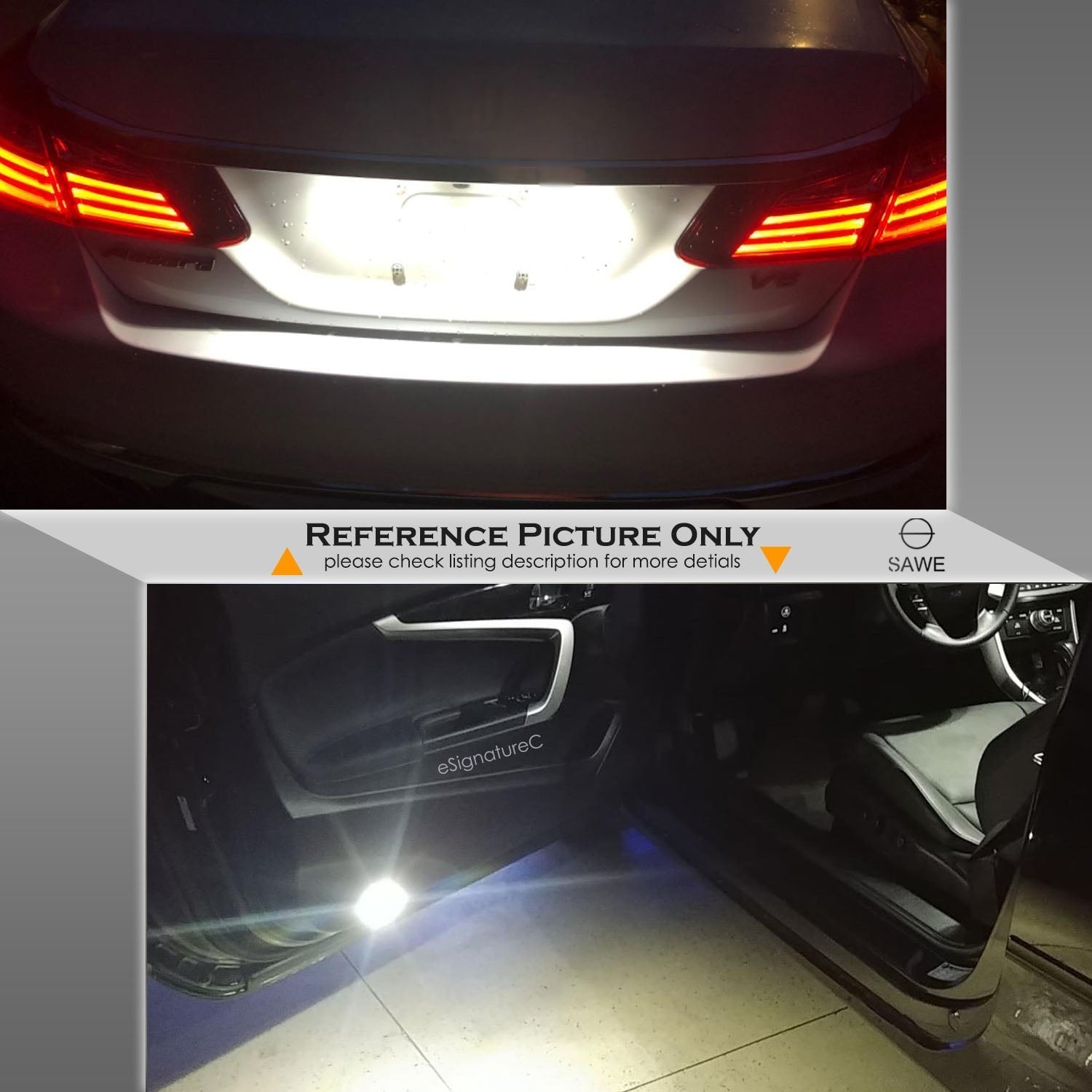 Honda civic white interior LED upgrade
