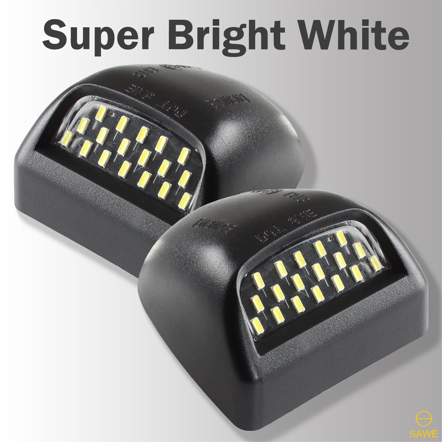 LED License Plate Light Housing Kit For Silverado Suburban Tahoe GMC Sierra Yukon 1500 2500 3500 - White