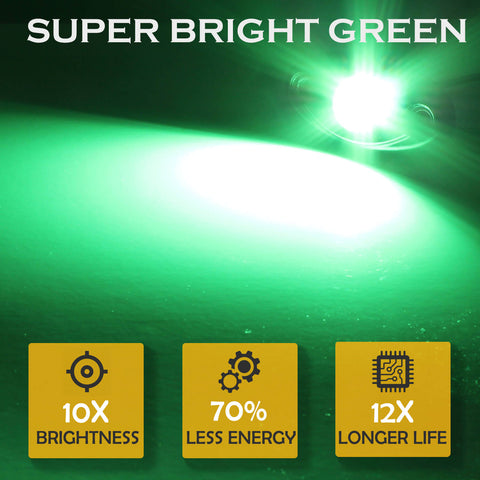 LED Rock Light Pods Lights for Offroad Car Truck ATV Underbody Wheel Grille and Surface Mount - Green SAWE Lighting