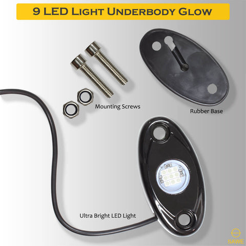 LED Rock Light Pods Lights for Offroad Car Truck ATV Underbody Wheel Grille and Surface Mount - Blue SAWE Lighting