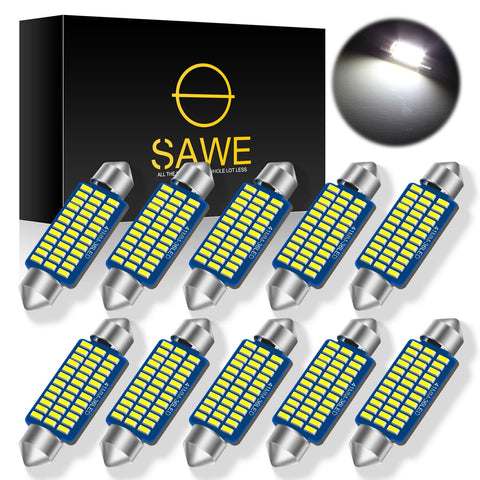 SAWE ® 578 211-2 212-2 41mm 42mm LED Bulb 3014 36SMD Interior Dome Map Door Courtesy Light Trunk Lights - White SAWE Lighting