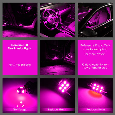 SAWE For GMC Yukon Interior LED Lights Bulb Replacement Kit (2007 - 2014) – Dome, Map, Trunk, License Plate – Red | Green | Ice Blue | Pink | Blue Upgrade Kit (14 Bulbs) SAWE Lighting