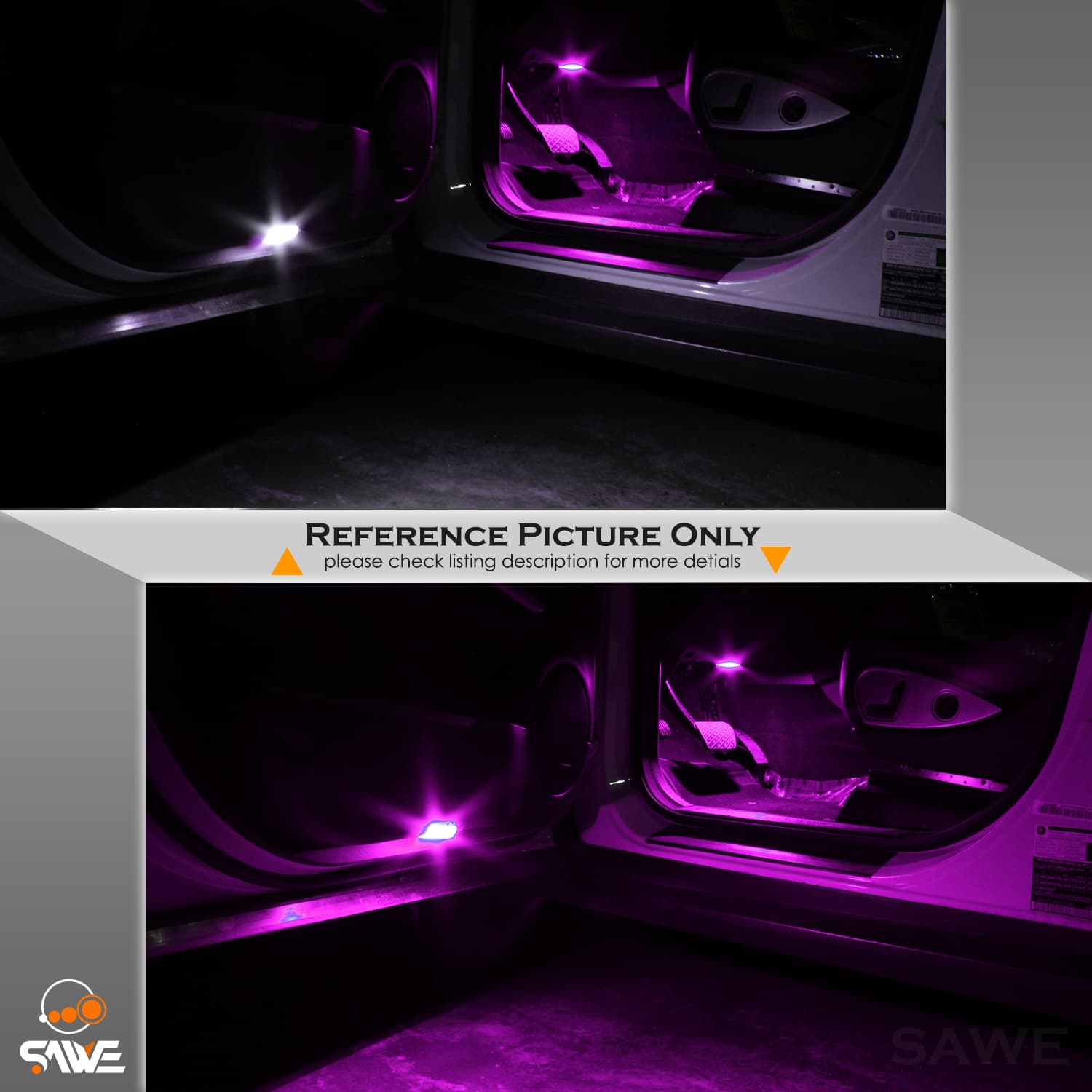 SAWE For GMC Yukon Interior LED Lights Bulb Replacement Kit (2007 - 2014) – Dome, Map, Trunk, License Plate – Red | Green | Ice Blue | Pink | Blue Upgrade Kit (14 Bulbs) SAWE Lighting