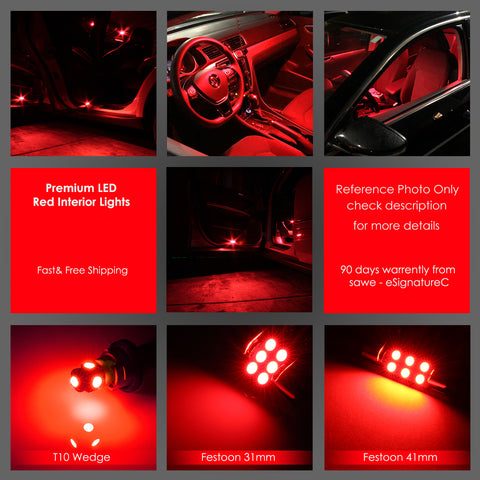 SAWE For GMC Yukon Interior LED Lights Bulb Replacement Kit (2007 - 2014) – Dome, Map, Trunk, License Plate – Red | Green | Ice Blue | Pink | Blue Upgrade Kit (14 Bulbs) SAWE Lighting