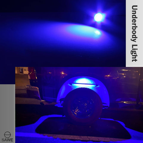 LED Rock Light Pods Lights for Offroad Car Truck ATV Underbody Wheel Grille and Surface Mount - Blue SAWE Lighting