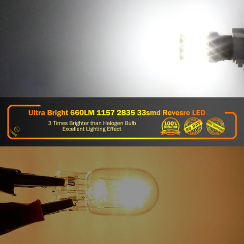 SAWE ® 1157 BAY15D 2057 2357 33-SMD LED Tail Brake Stop Turn Signal Parking Light Bulbs - 6000K White SAWE Lighting