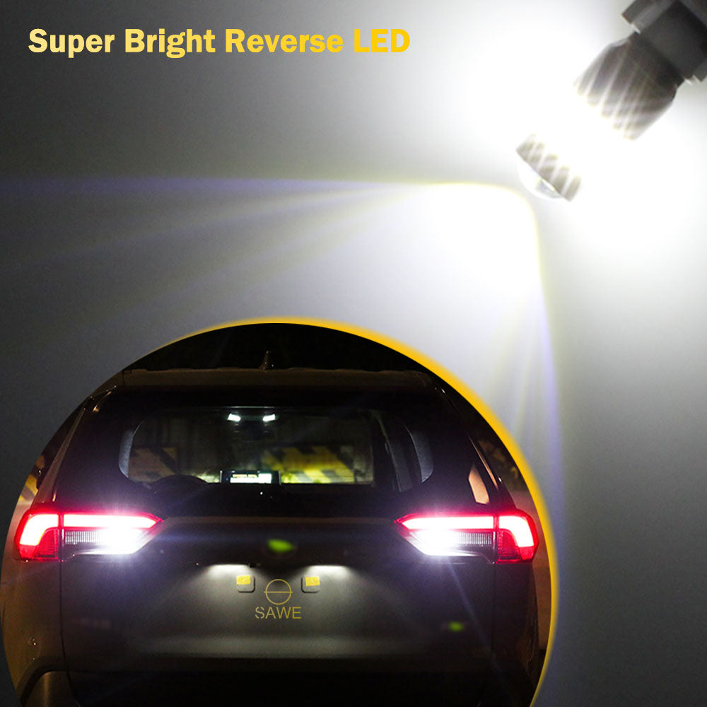 SAWE ® 1157 BAY15D LED Bulb for Reverse Backup Turn Signal Tail Brake Lights Canbus - 6000K White