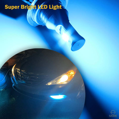 H4 9003 HB2 CSP LED Headlights Bulbs High Low Beam Fog Light Canbus - 8000K Ice Blue SAWE Lighting