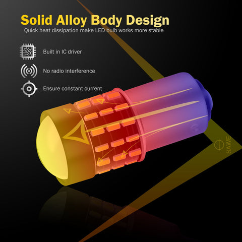 SAWE ® 1157 BAY15D LED Bulb for Reverse Backup Turn Signal Tail Brake Lights Canbus - 6000K White SAWE Lighting