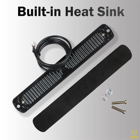 Emergency LED Strobe Lights Bar for Offroad Car Truck Warning Hazard Flash Grille and Surface Mount Light - Amber / White 12-LED SAWE Lighting