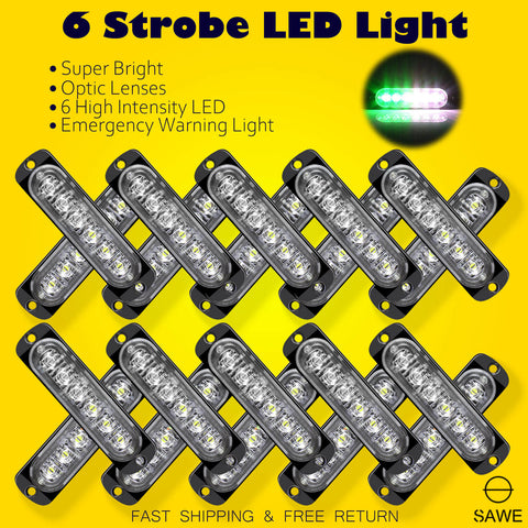 4x LED car front flash lamp flash light warning light truck strobe lights