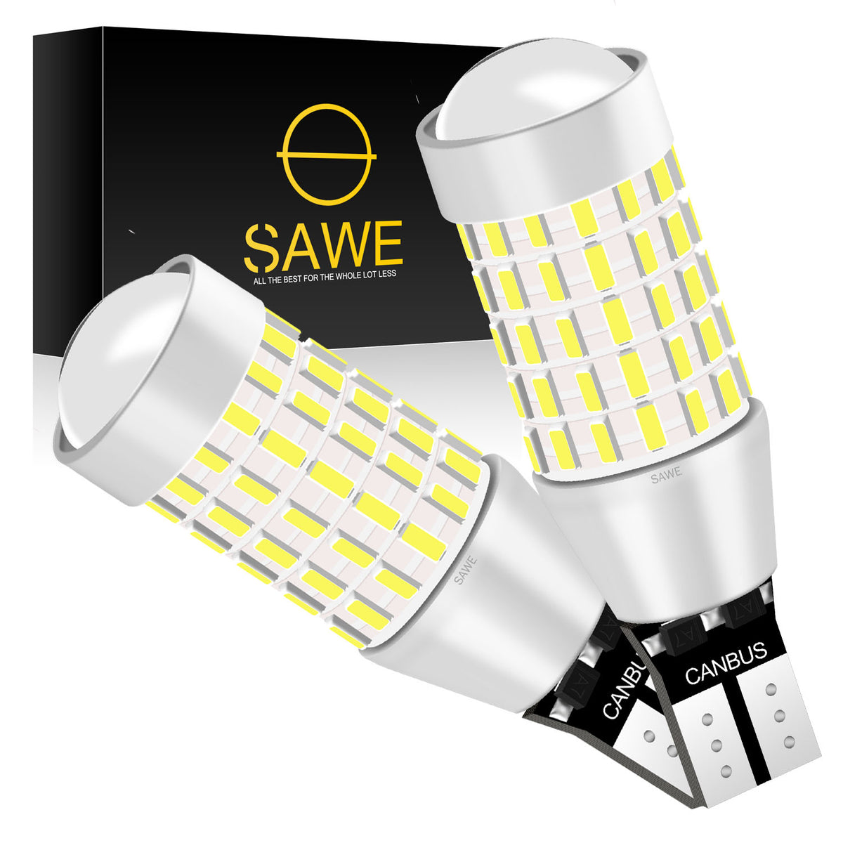 SAWE ® 921 912 T15 W16W 906 LED Bulbs for Back Up Reverse Lights 3014 87smd Canbus Error Free - 6000K White