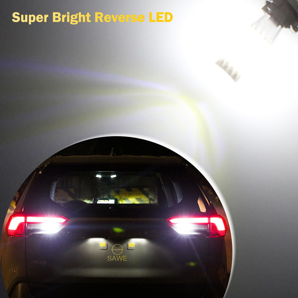 SAWE ® 921 912 T15 W16W 906 LED Bulbs for Back Up Reverse Lights 3014 87smd Canbus Error Free - 6000K White